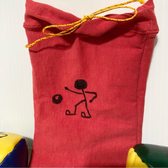 HACKY SACK Kick Sack Juggle Balls 2" Wide each Carrying Bag Set of 3 BalLS - Picture 4 of 7